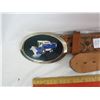 Image 2 : Vintage leather belt w/ original Claas combine buckle