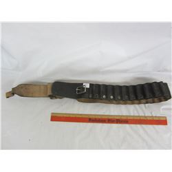 Vintage black ammunition belt