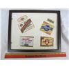 Image 1 : Framed vintage beer bottle labels