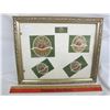 Image 1 : Framed vintage beer bottle labels