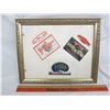Image 1 : Framed vintage beer bottle labels