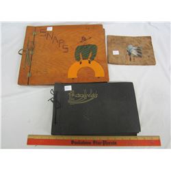 Three vintage photo albums