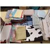 Image 2 : Huge lot of misc fabric and material pieces & scraps. 3 full boxes!