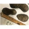 Image 2 : THREE PRIMITIVE FIELD STONE TOOLS