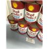 Image 2 : TWELVE SHELL OIL TINS - OPENED TOPS