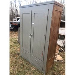 PRIMITIVE FIR WARDROBE - 58" X 83" X 21"