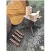 Image 4 : PALLET OF ROUND AND RECTANGLE TABLE TOPS, BASES, LEGS, ETC.