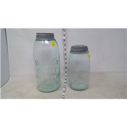 Mason Jars, turning blue, porcelain lined (1858)