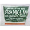 Image 3 : FRANKLIN INSURANCE PORCELAIN SIGN 14 X 20"