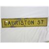 Image 1 : LAURISTON ST. CAST IRON SIGN 28 X 6"