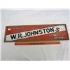 Image 1 : W.R. JOHNSTON'S CLOTHING SIGN (GLASS) 24 X 7"