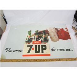 7-UP SIGN 33 X 22" (CARDBOARD)