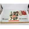 Image 1 : 7-UP SIGN 33 X 22" (CARDBOARD)