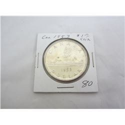 1953 CANADIAN SILVER DOLLAR