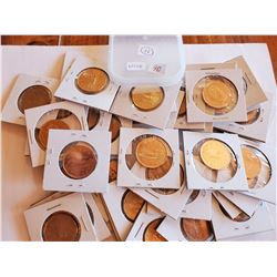 Lot of 40 Loonie Dollar Coins - Several UNC 1983-2004 Asst