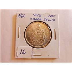 1966 80% Silver Half Dollar - Cdn