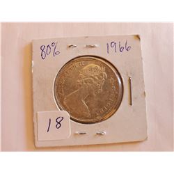 1966 80% Silver Half Dollar - Cdn