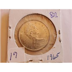 1965 80% Silver Half Dollar - Cdn