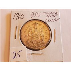 1960 80% Silver Half Dollar - Cdn