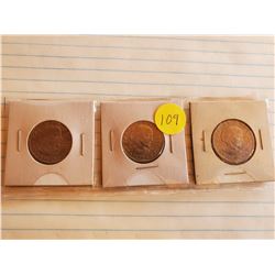 3 - 1979D U.S. Susan B Anthony One Dollar Coins