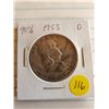 Image 1 : U.S. 1953 D Franklin Half Dollar - 90% Silver