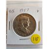 Image 1 : U.S. 1957D Franklin Half Dollar - 90% Silver