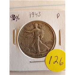 U.S. 1943D Walking Liberty Half Dollar - 90% Silver