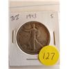 Image 1 : U.S. 1943S Walking Liberty Half Dollar - 90% Silver