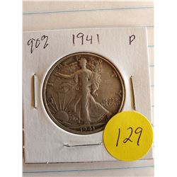 U.S. 1941D Walking Liberty Half Dollar - 90% Silver