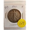 Image 1 : U.S. 1941D Walking Liberty Half Dollar - 90% Silver