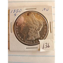 U.S. 1880S AU Morgan Silver Dollar - 90%