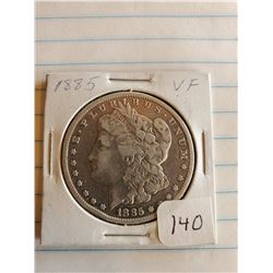 U.S. 1885 VF Morgan Silver Dollar - 90%