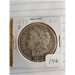 U.S. 1889O V6 Morgan Silver Dollar - 90%