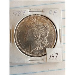 U.S. 1889 EF Morgan Silver Dollar - 90%
