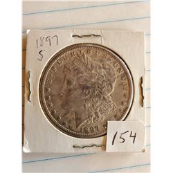 U.S. 1897S Morgan Silver Dollar - 90%