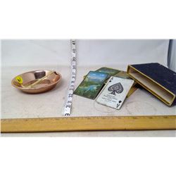 Greenwood Ash Tray and Playing Cards