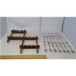 Spoon Rack with Spoon Collections (21 Spoons)