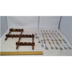 Spoon Rack with Spoon Collection (21 Spoons)