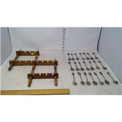 Spoon Rack with Spoon Collection (21 Spoons)
