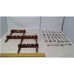 Spoon Rack with Spoon Collection (16 Spoons)