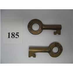 PAIR OF CPR RAILWAY LOCK KEYS