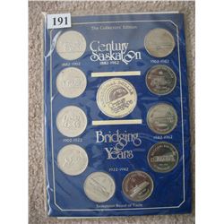 SASKATOON TRADE DOLLAR SET OF 10 COINS
