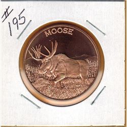 1 OUNCE .999 FINE COPPER - MOOSE - 1OZ COPPER COIN - MOOSE