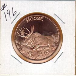 1 OUNCE .999 FINE COPPER - MOOSE - 1OZ COPPER COIN - MOOSE