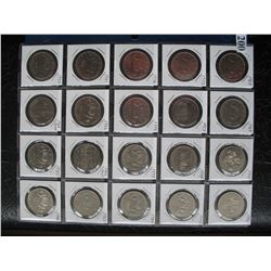 CANADIAN NICKEL DOLLARS - 1968-1986 - 20 Different Coins
