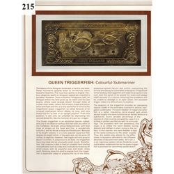 GOLD BANK NOTE - ANTIGUA & BARBUDA - QUEEN TRIGGERFISH - 30 DOLLARS - LEGAL TENDER