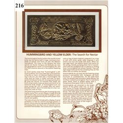 GOLD BANK NOTE - ANTIGUA & BARBUDA - HUMMINGBIRD & YELLOW ELDER - 30 DOLLARS - LEGAL TENDER