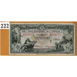 1935 CANADIAN BANK OF COMMERCE - $10 BANKNOTE -  SER. # A045572