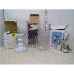 Vase and Condiment Set and Candlestick Holder