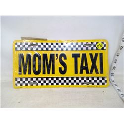 Mom's Taxi License Plate